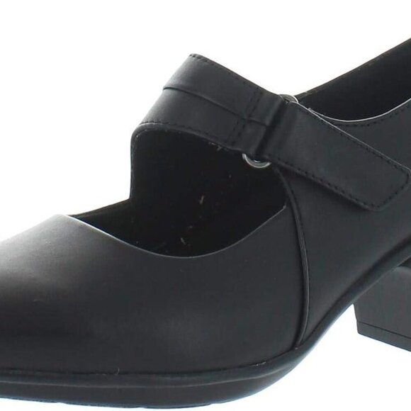 Women's Leather Pump Size 8.5 with Cushioned Ortholite Footbed & Chunky Heel - Picture 1 of 7